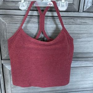 Spacedye slim racerback cropped tank